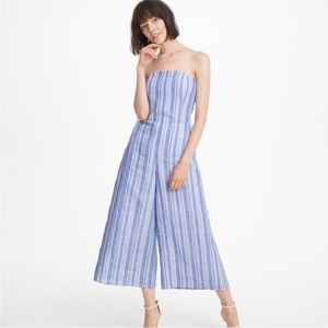 Striped Blue and White Jumpsuit